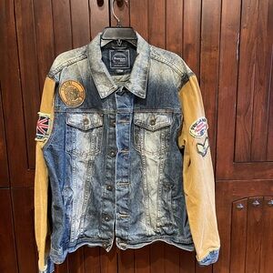 Premium Vintage Denim Jacket with Patches